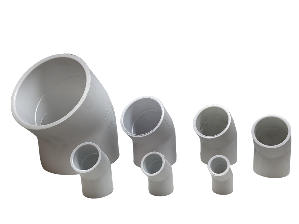 CODO PVC C-40 45° X  4" BCO.