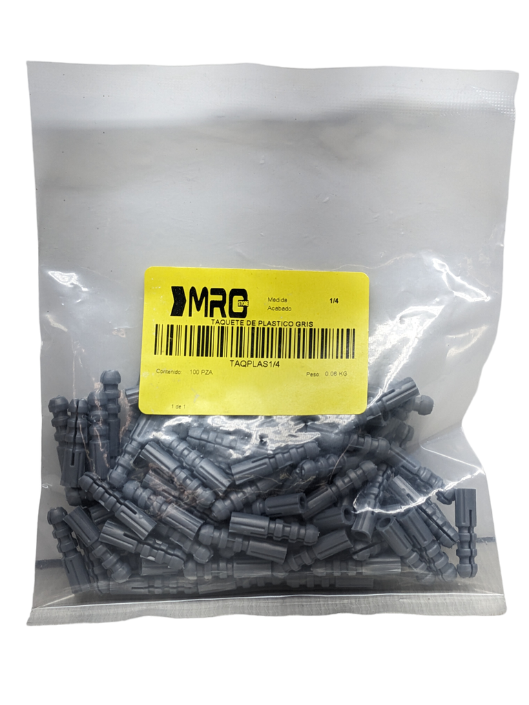 TAQUETE PLASTICO   1/4" ESPIGA
