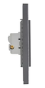 TAPA ARMADA C/1 APAGADOR ESCALERA, NEGRO-ALUMINIO, VALO