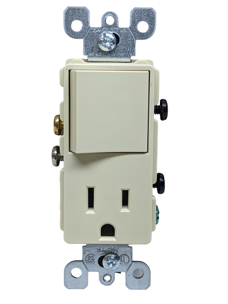 APAGADOR DECORA MIXTO IVORY LEVITON 15A 125V # 5625-I