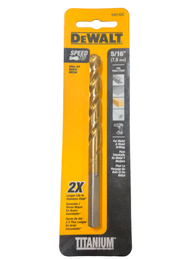 BROCA P/METAL TITANIO ( 9.52mm) 3/8" DEWALT