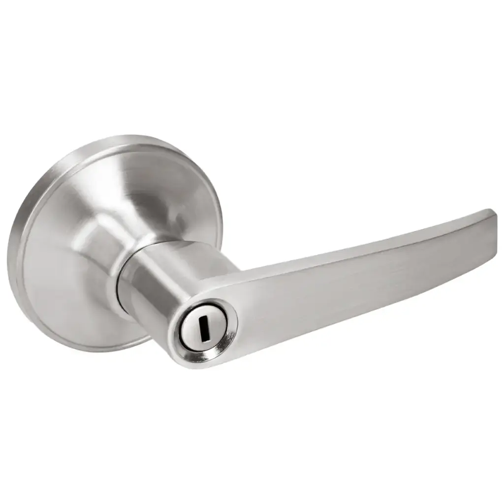 MANIJA CILÍNDRICA PLANA FUNCIÓN ENTRADA, ACERO INOXIDABLE, LLAVE ESTÁNDAR, BLÍSTER LOCK