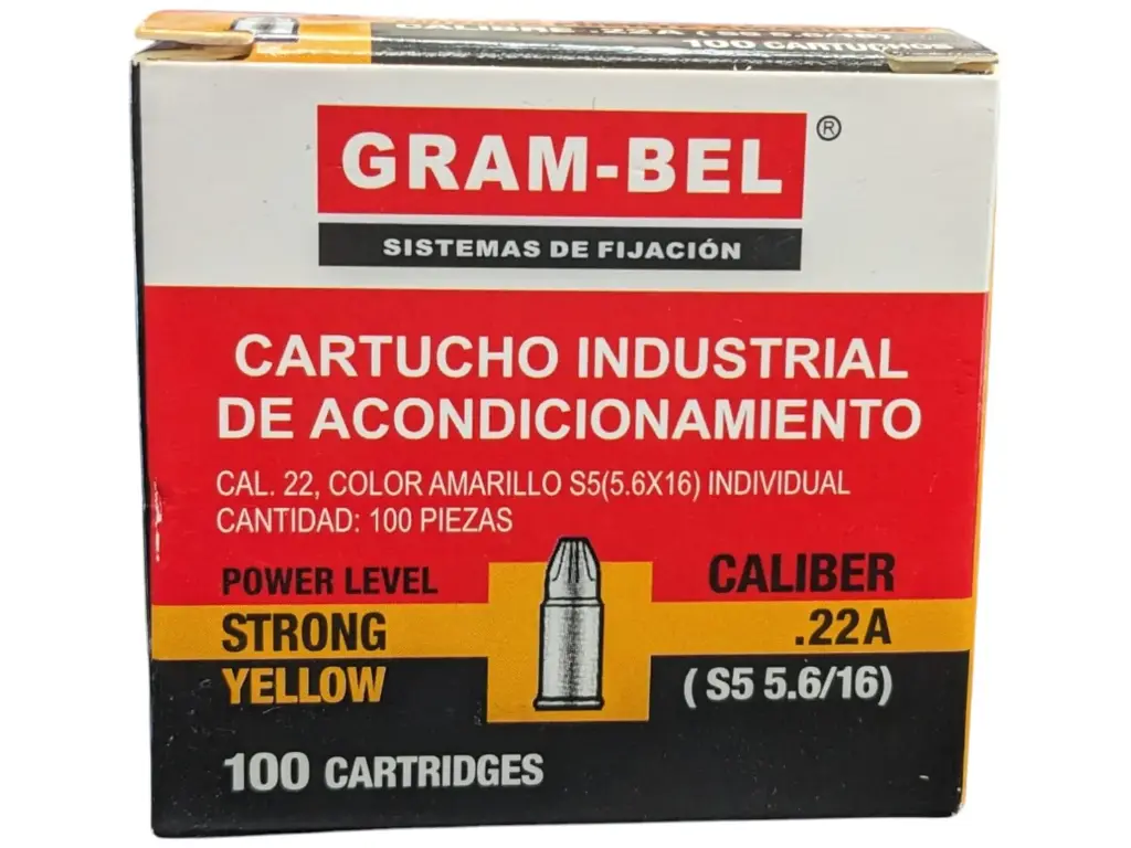 CLAVO P/PISTOLA C.22 POTENCIA #4  AMARILLO