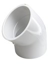 CODO PVC C-40 45° X  4" BCO.