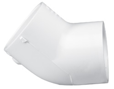 CODO PVC C-40 45° X 10" BCO.