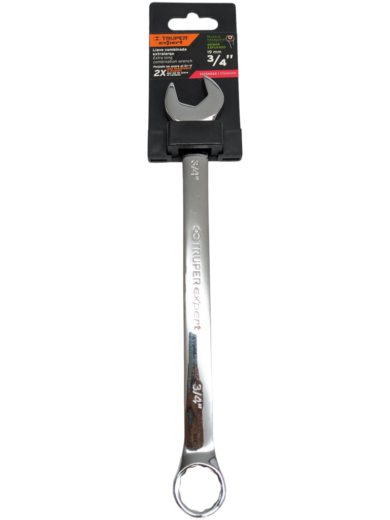 LLAVE COMBINADA ( .75) 3/4" X 278mm TRUPER LL-2024 expert (EXTRALARGA)