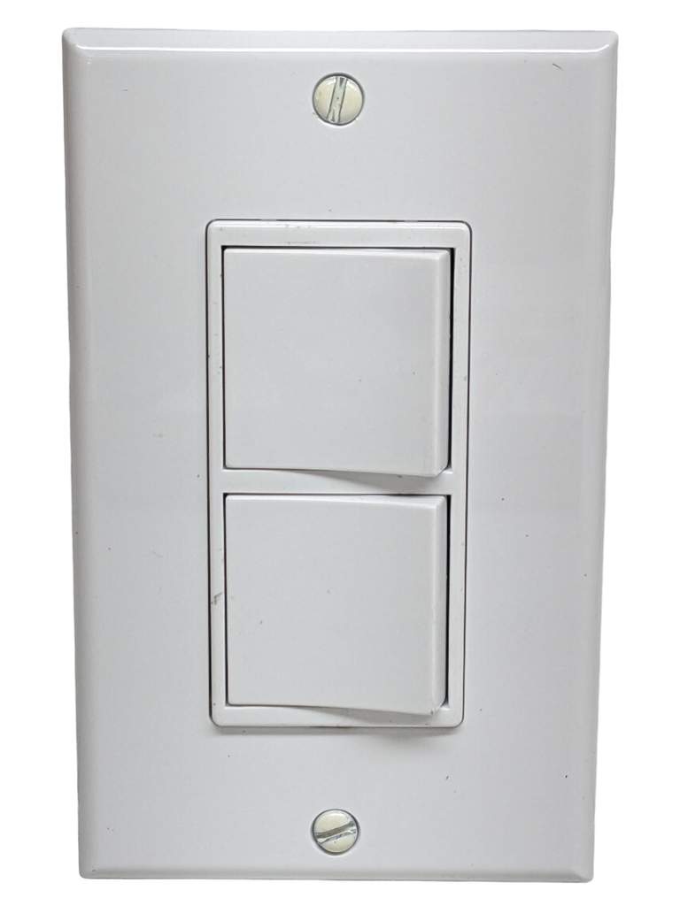 APAGADOR DECORA   DOBLE BCO. VOLTECK 15A  120V C/TAPA