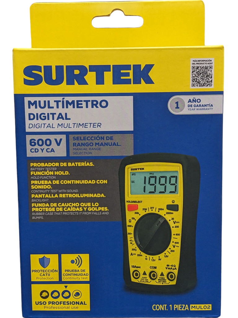 MULTIMETRO DIGITAL COMPACTO  SURTEK
