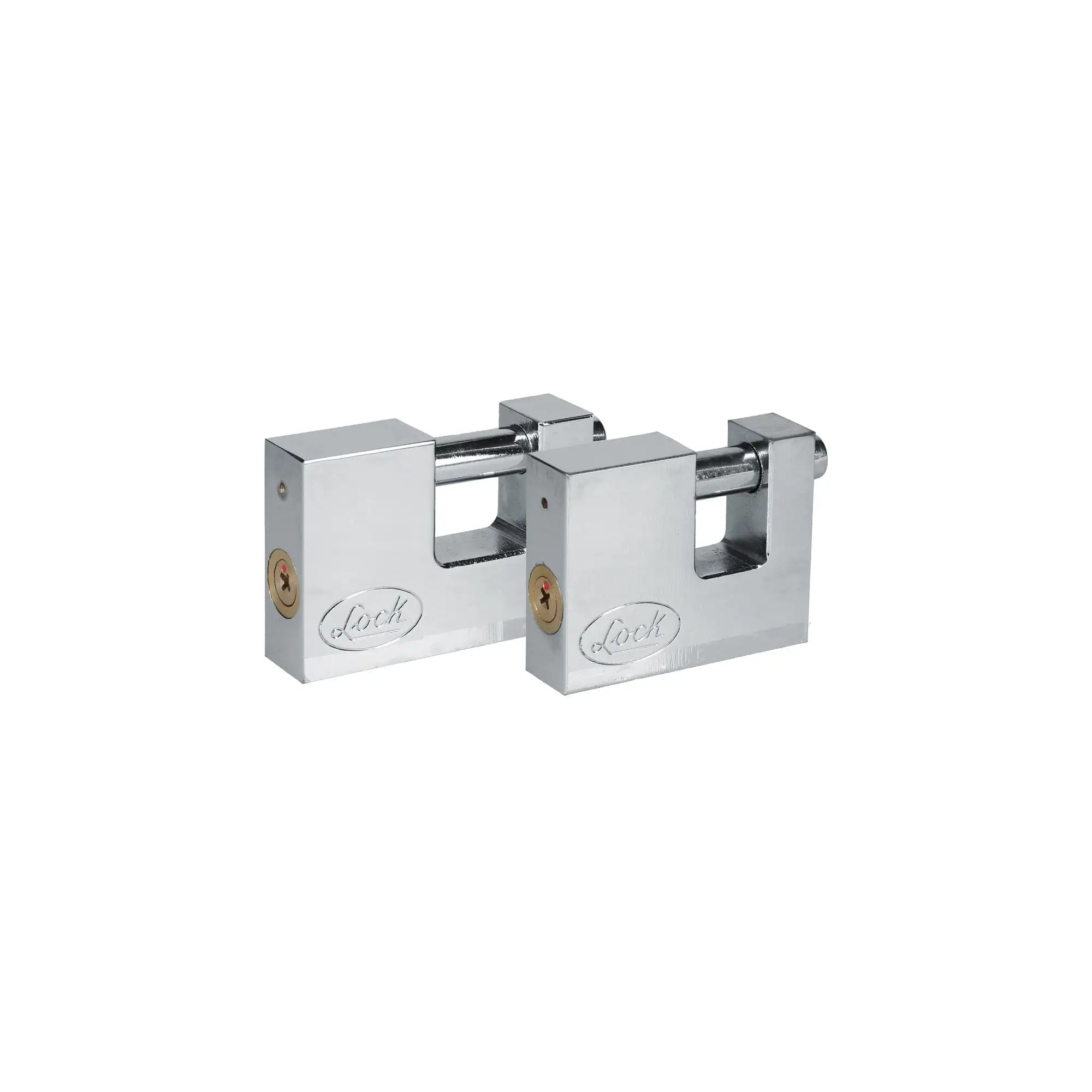 CANDADO DE ACERO PARA CORTINA METALICA 70 mm CROMO SATINADO LOCK