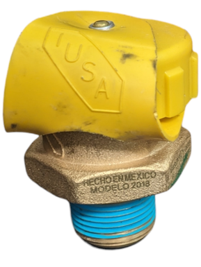 VALVULA P/TANQUE GAS (P/LLENADO)  3/4" NPT X 1-3/4" ACME  IUSA MOD. 2018