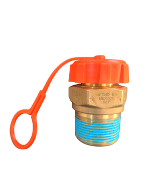 VALVULA P/TANQUE GAS (P/LLENADO) 1 1/4" NPT X 1-3/4" ACME  INGUSA TE-2