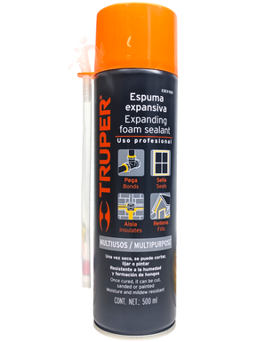 AEROSOL ESPUMA POLIURETANO 500mL TRUPER 