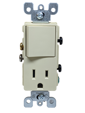 APAGADOR DECORA MIXTO IVORY LEVITON 15A 125V # 5625-I