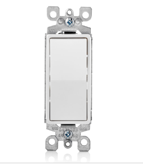 APAGADOR DECORA, 3 VIAS BCO. LEVITON 15A 120/277V 