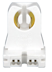 BASE FLUORESCENTE T 8 DESLIZABLE LEVITON