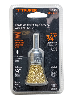 CEPILLO DE ALAMBRE P/TAL. COPA  3/4" ALAMBRE GRUESO  COM-3/4