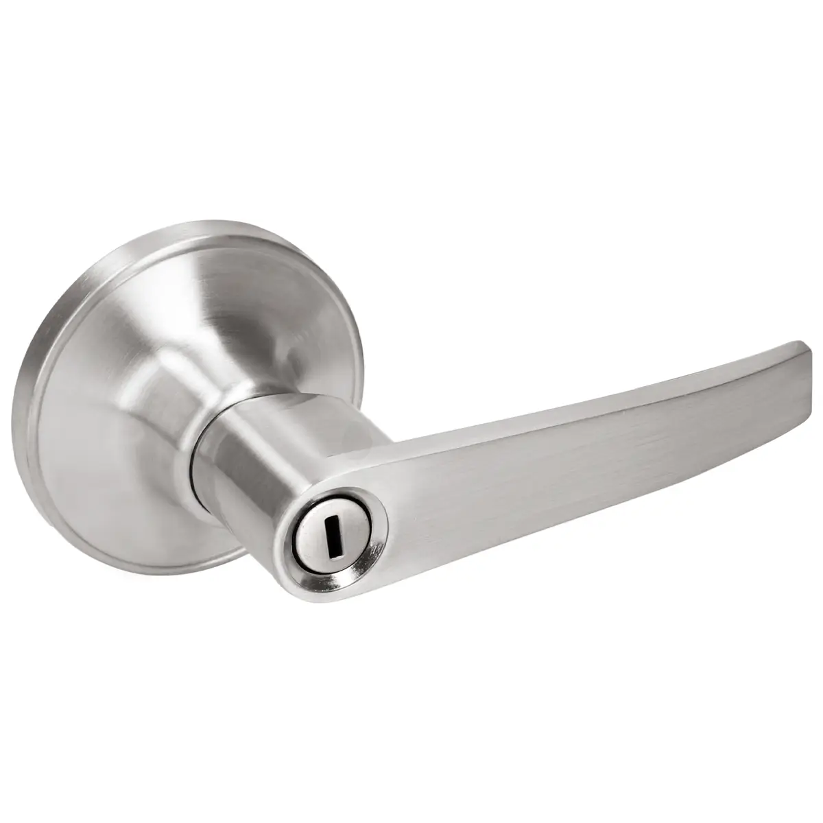 MANIJA CILÍNDRICA PLANA FUNCIÓN ENTRADA, ACERO INOXIDABLE, LLAVE ESTÁNDAR, BLÍSTER LOCK