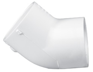 CODO PVC C-40 45° X  8" BCO.