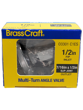 LLAVE DE ANGULO 1/2" X 1/2" BRASS CRAFT