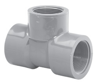 TEE PVC C-80 ROSCADA    1/4"
