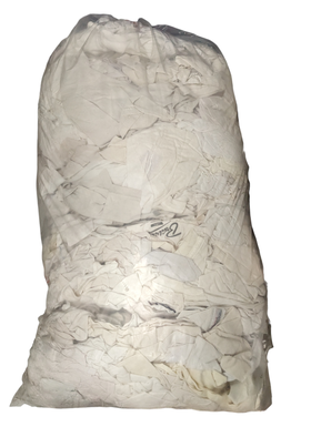 TRAPO ALGODON, SOLO BLANCOS BOLSA C/50 LBS.