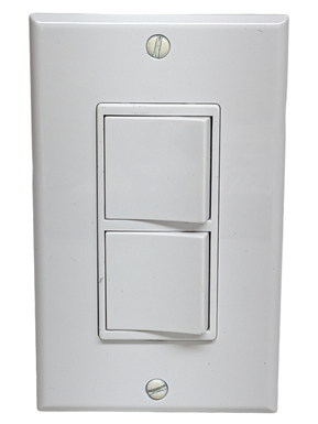 APAGADOR DECORA   DOBLE BCO. VOLTECK 15A  120V C/TAPA