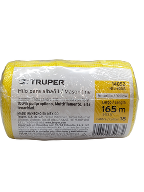 HILO PARA ALBAÑIL DE 165 M , AMARILLO