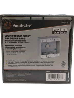 CAJA W.P. 4 X 4 KO 3/4" CON 4 HOYOS